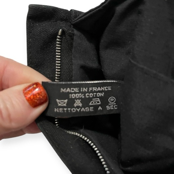 HERMÈS Cosmetic Pouch Toile Fourre-Tout Make Up Bag Black Canvas - Picture 7 of 13